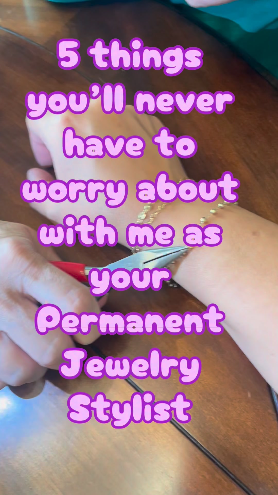 Reminder from Your Permanent Jewelry Stylist ⭐️

You do NOT need:
✅ a fresh pedicure 
✅ your nails done
✅ the perfect outfit
✅ smooth legs
✅ to “look put together”

This is your sign to just come get LINXed!! ❤️ ZERO judgement zone, always! 

#permanentjewelry #permanentjewelryexperience #louisianagetsLINXed #louisiana