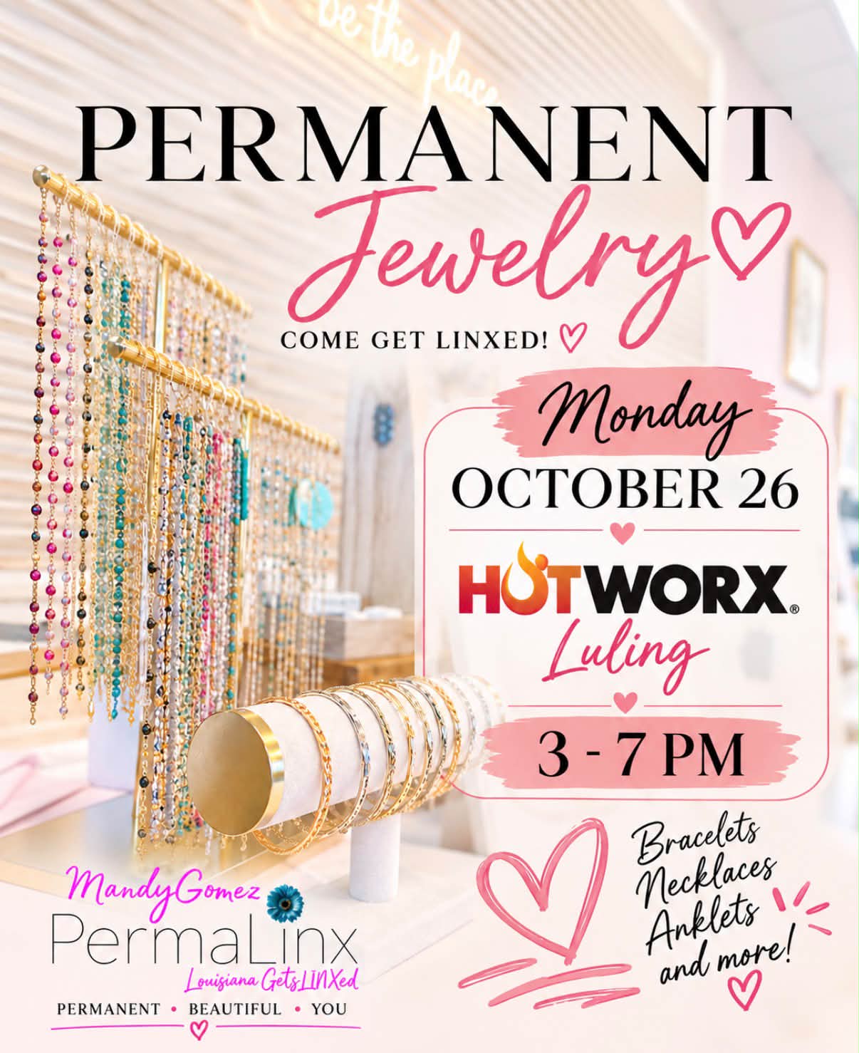 All the events this week!  Come see me ….. SOMEWHERE! lol

HOTWORX  Mon 3-7
Posh Girl, LLC Wed 5-8
SOL SPA Thurs 10-1 and 4-7
ThickFit Nutrition  Fri 2-6
Sunshine Nutrition  Sat 9-12